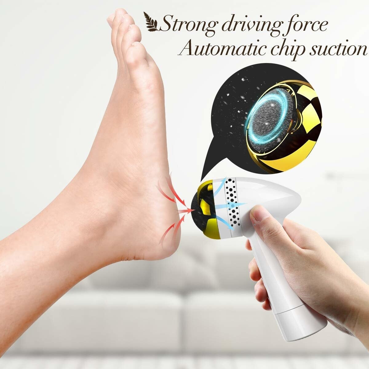 Electric Foot Grinder – Vacuum Foot Grinding Machine for Exfoliating Dead Skin, Callus Remover & Foot Care